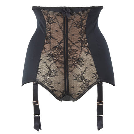 GOSSARD Culotte haute galbante porte-jarretelles en dentelle Retrolution VIP Noir