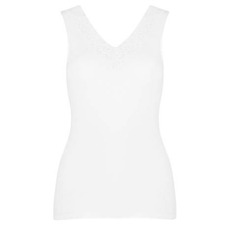 HANRO Débardeur en coton Moments Blanc