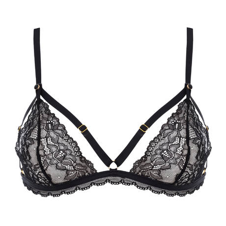 MAISON CLOSE Soutien-gorge triangle ouvrable Le Petit Secret Dentelle Noir