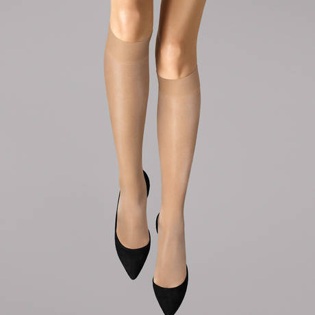 WOLFORD 20 denier shiny knee-high stockings Satin Touch Fairly Light