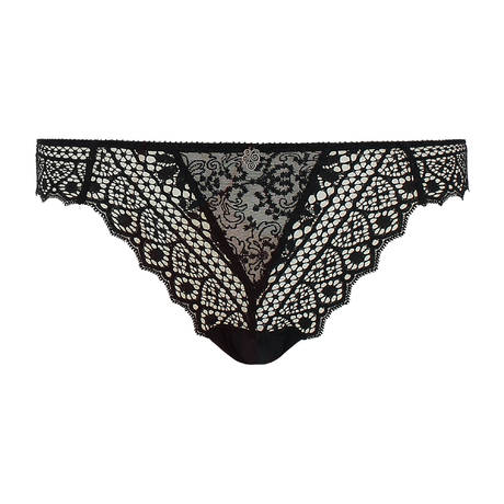 EMPREINTE Lace Thong Cassiopée Black