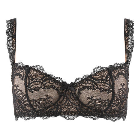 AUBADE Lace demi-cup bra Danse des Sens Black