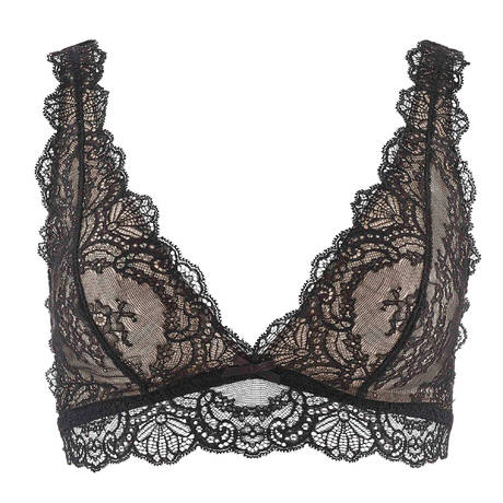 AUBADE Lace wireless triangle bra Danse des Sens Black