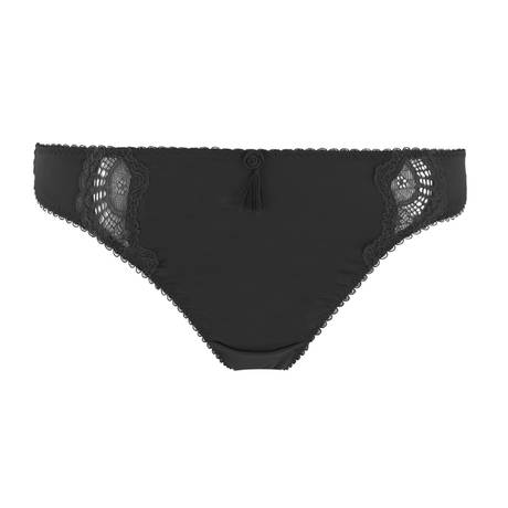 DITA VON TEESE Satin thong Star Lift Black