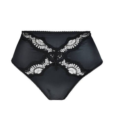 DITA VON TEESE Culotte haute en satin Star Lift Noir