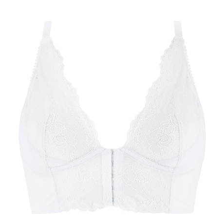 GOSSARD Soutien-gorge bustier ouverture frontale en dentelle Superboost Lace Blanc