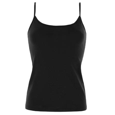 CALIDA Top fines bretelles en coton Natural Comfort Noir