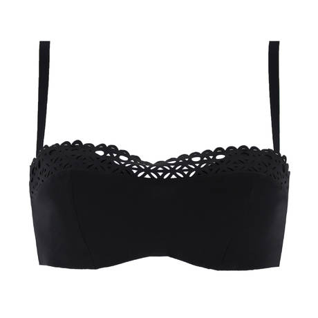 LISE CHARMEL Haut de maillot de bain bandeau coques Ajourage Couture Noir