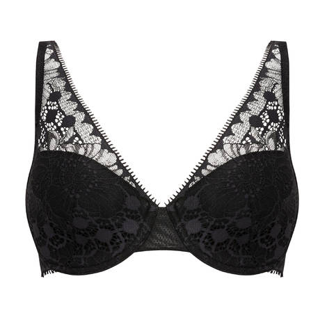 CHANTELLE Soutien-gorge triangle coques en dentelle Day to Night Noir