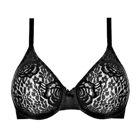 WACOAL Lace t-shirt bra Halo Lace Black