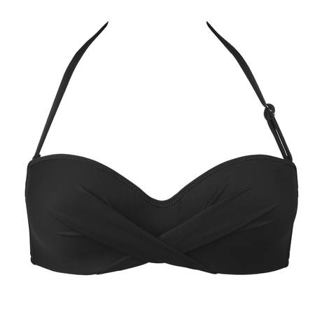 ANTIGEL Padded bandeau bikini top La Chiquissima Black