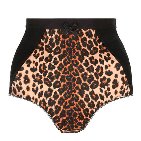 AGENT PROVOCATEUR Silk elora High-waisted panty Molly Leopard Print