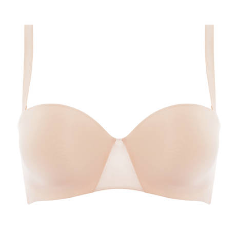 CHANTELLE Padded bandeau bra Essentiall Beige Doré