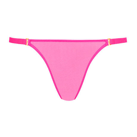 MAISON CLOSE Mini thong with removable straps Corps à Corps Néon Rose Fluo