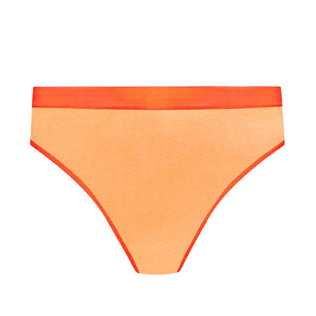 MAISON CLOSE High-waisted thong Corps à Corps Néon Orange Fluo