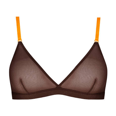 MAISON CLOSE Triangle bra with removable straps Corps à Corps Chocolat Doré