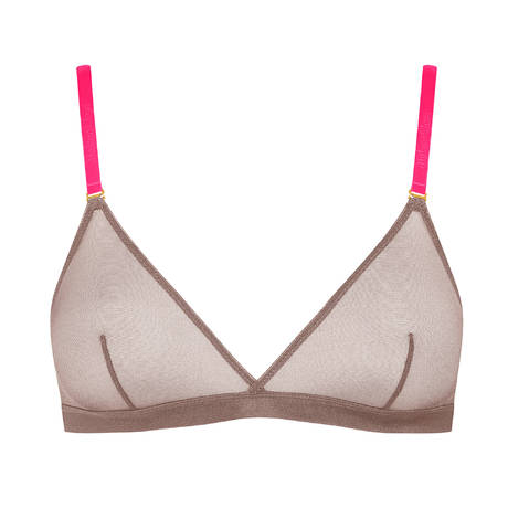 MAISON CLOSE Triangle bra with removable straps Corps à Corps Taupe Doré