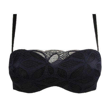 ANTIGEL Lace padded bandeau bra Stricto Sensuelle Black