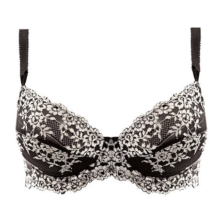 WACOAL Lace Full-cup bra Embrace Lace Black/White