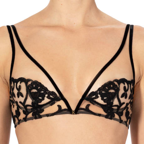 RITRATTI MILANO Triangle bra Crystal Black