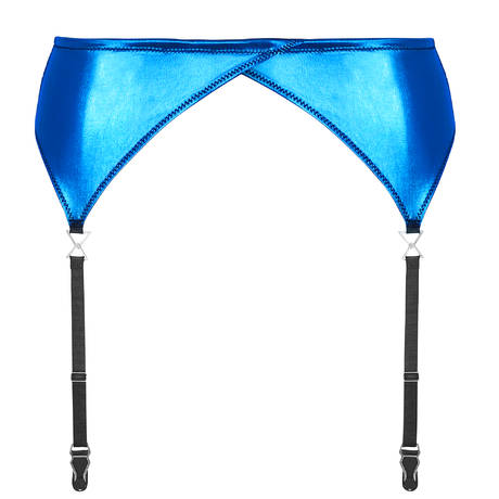 MAISON CLOSE Garter belt Porte-jarretelles Bleu Métallique