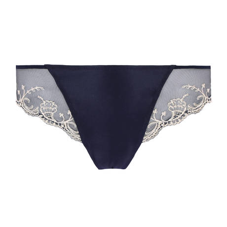 LISE CHARMEL Slip fantaisie en soie Splendeur Soie Splendeur Marine