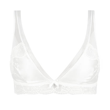 LISE CHARMEL Soutien-gorge triangle sans armatures en soie Splendeur Soie Ecru Nacre