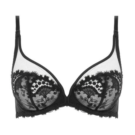SIMONE PÉRÈLE Full-cup plunge bra Wish Black