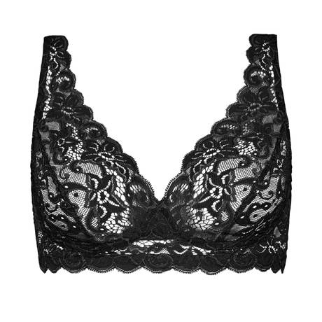 HANRO Soutien-gorge triangle en dentelle Moments Noir