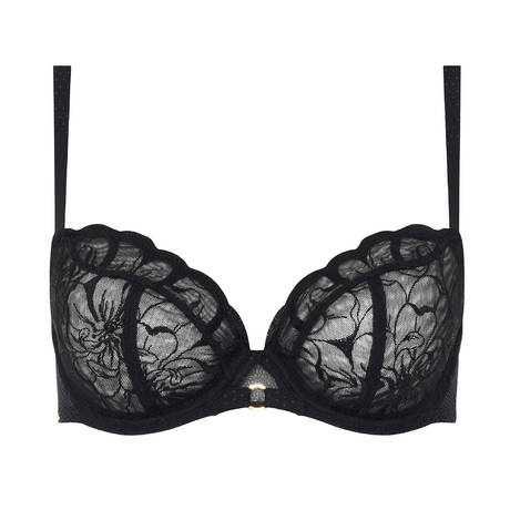 CHANTELLE Full-cup bra Fleurs Black