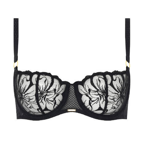 CHANTELLE Demi-cup bra Fleurs Black