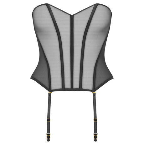 MAISON CLOSE Garter belt corset L'Amoureuse Dahlia Noir