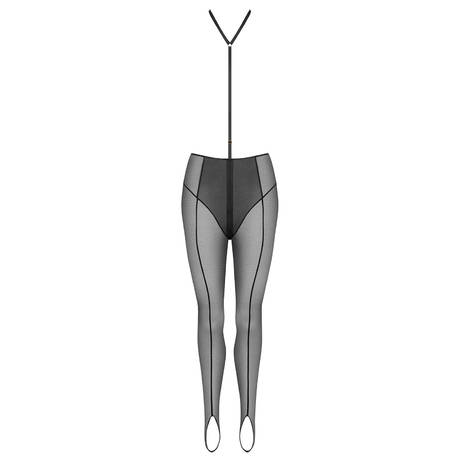 MAISON CLOSE Legging avec harnais amovible L'Amoureuse Dahlia Noir