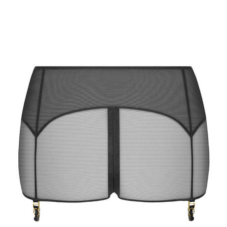 MAISON CLOSE Zipped suspender hipster L'Amoureuse Dahlia Noir