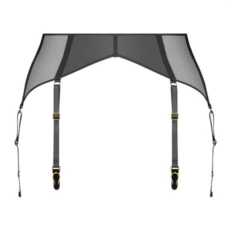 MAISON CLOSE Porte-jarretelles 6 attaches L'Amoureuse Dahlia Noir