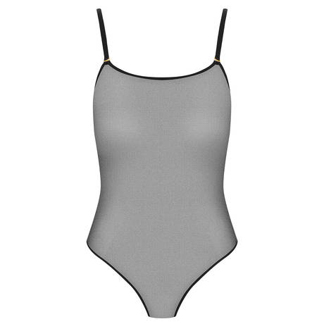 MAISON CLOSE Body string avec bretelles amovibles Corps à Corps Noir Doré