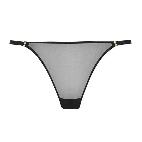 MAISON CLOSE Mini string avec élastiques amovibles Corps à Corps Noir Doré
