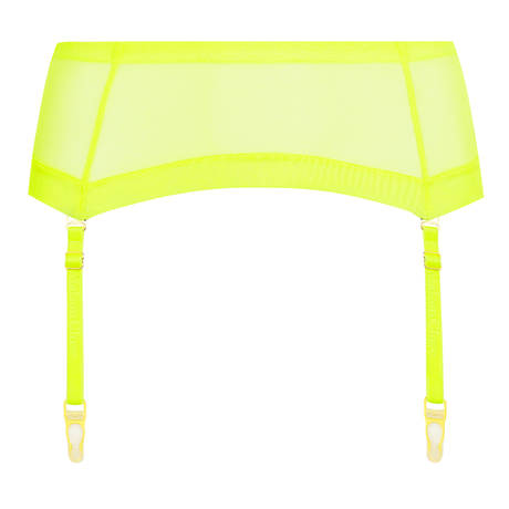 MAISON CLOSE Porte-jarretelles avec jarretelles amovibles Corps à Corps Néon Jaune Fluo