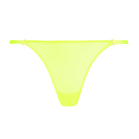 MAISON CLOSE Mini thong with removable straps Corps à Corps Néon Jaune Fluo