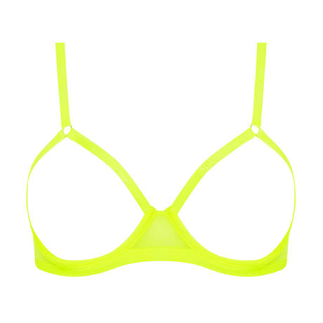 MAISON CLOSE Ouvert bra Corps à Corps Néon Jaune Fluo