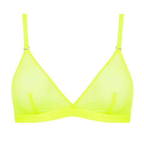 MAISON CLOSE Triangle bra with removable straps Corps à Corps Néon Jaune Fluo
