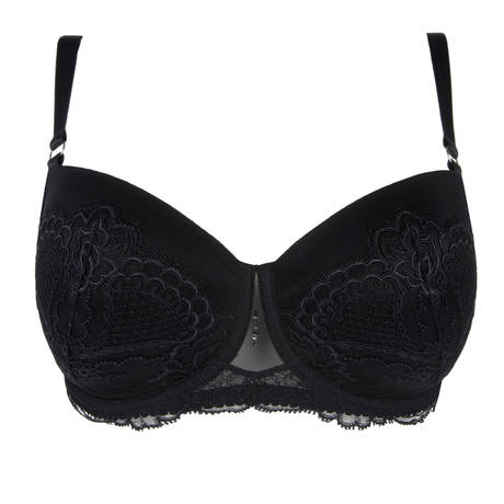 LISE CHARMEL Soutien-gorge corbeille coques bonnets profonds Sublime en Dentelle Noir