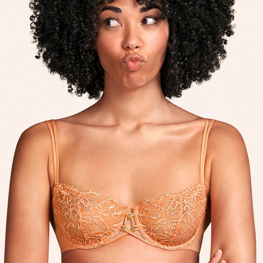 Soutien-gorge Andres Sarda Non Rembourré - Taille 100C (EU) / 85C (FR) / 38C (UK) - Motif Pois Marron