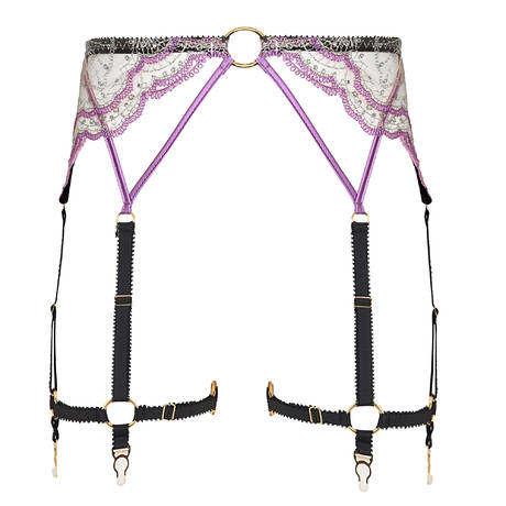EDGE O' BEYOND Porte-jarretelles 6 attaches Abi Amethyst Argent