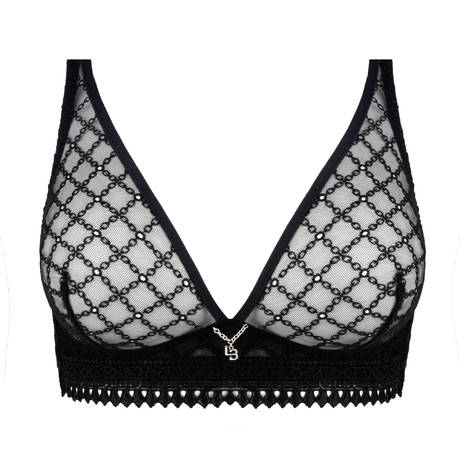 LOUISA BRACQ Soutien-gorge triangle sans armatures Paco Noir