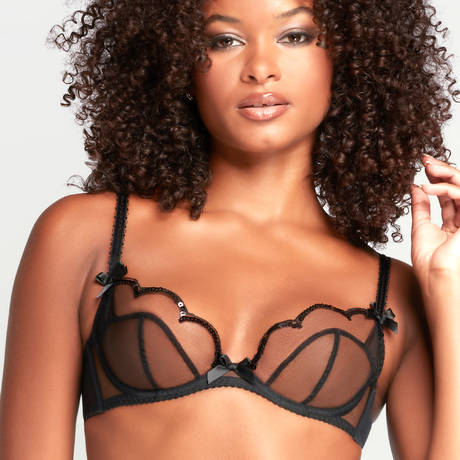AGENT PROVOCATEUR Demi-cup bra Lorna Party Black