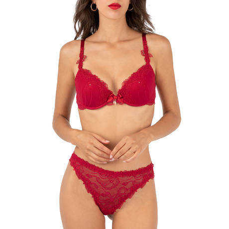 Ensemble 2 pièces LISE CHARMEL Soir de Venise Rouge Venise