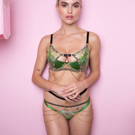 2 pieces set EDGE O' BEYOND Sally Vert Floral