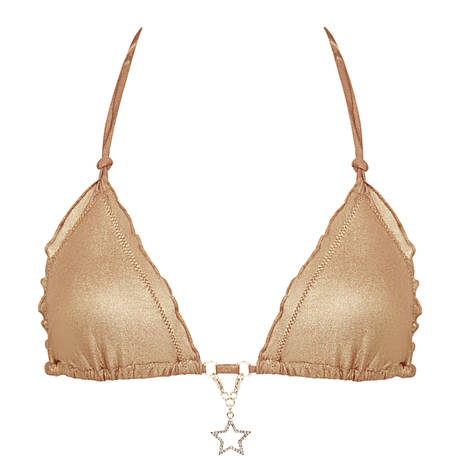 AGENT PROVOCATEUR Triangle bikini top Berry Gold