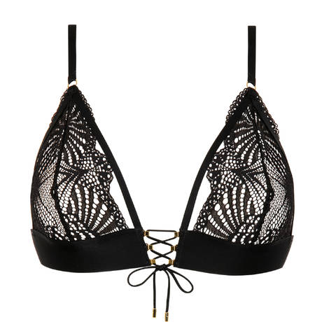ATELIER AMOUR Lace triangle bra Enlace moi Black